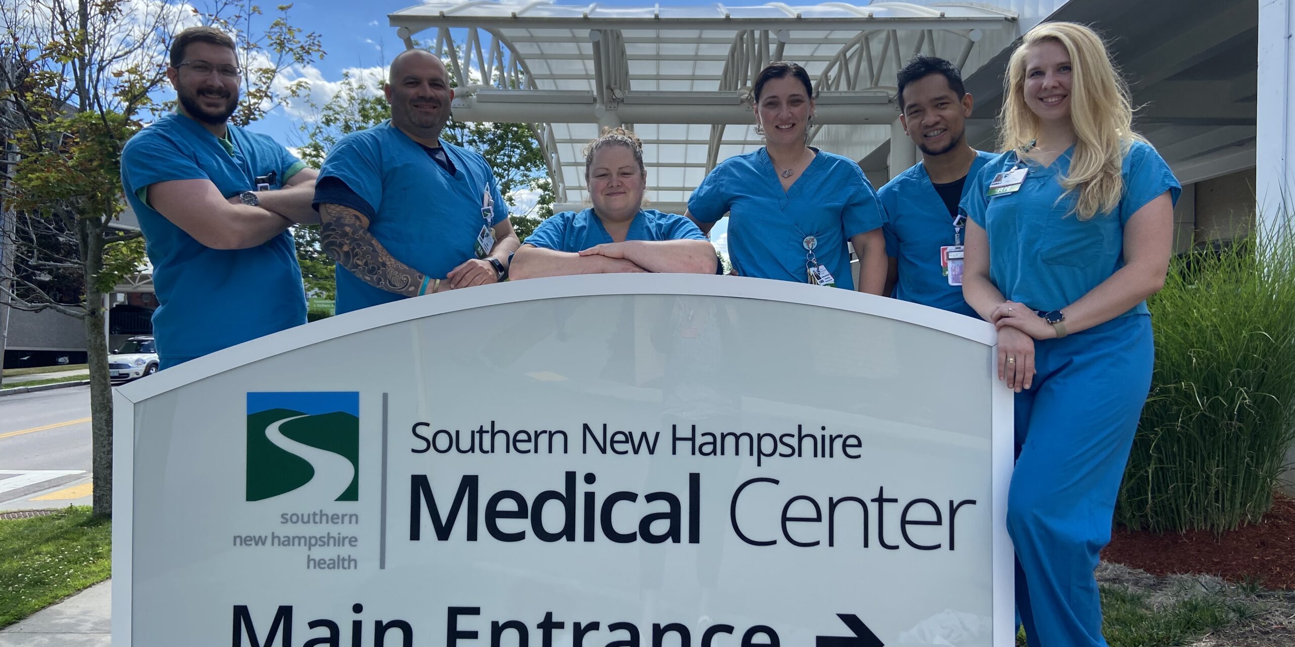 Cath lab staff outside